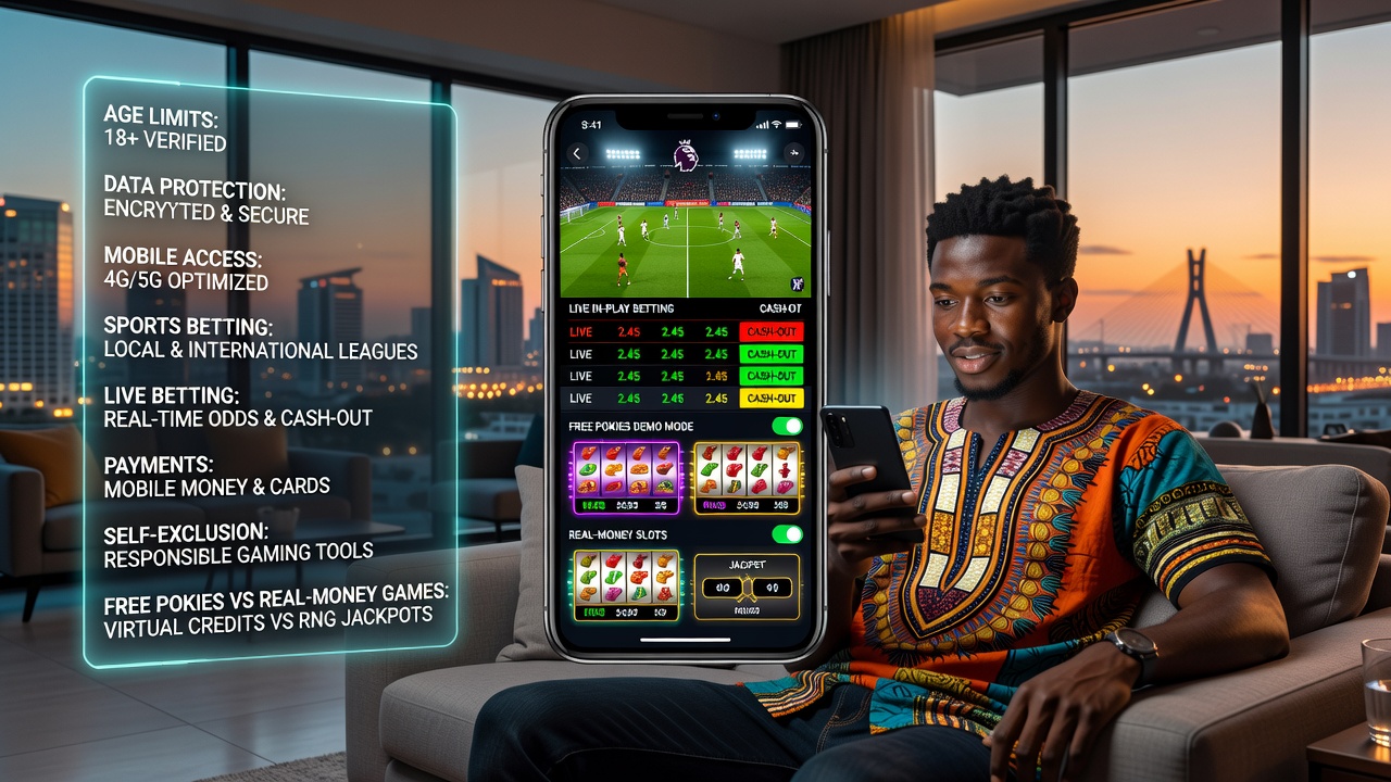 The Complete Guide to Online Gaming and Entertainment in Nigeria: Age Limits, Data Protection, Mobile Access, Sports Betting, Live Betting, Payments, Self-Exclusion and Free Pokies vs Real-Money Games
