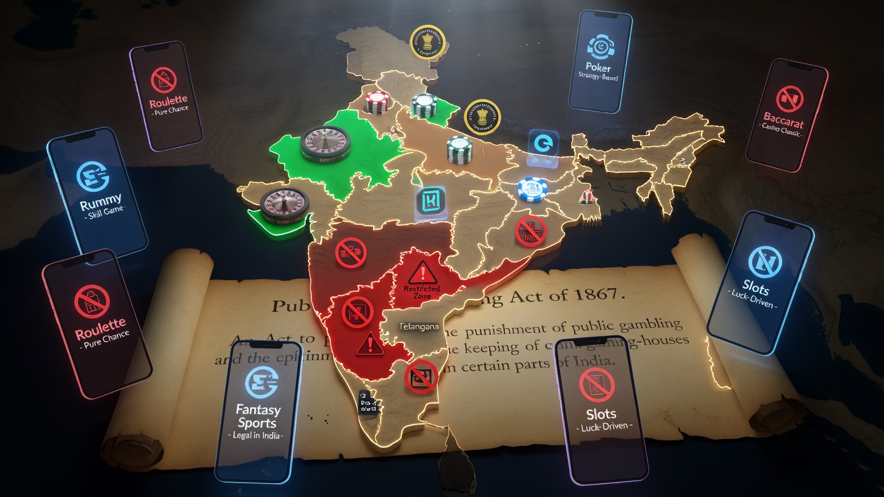 Online Casino Legality in India: Indian Gambling Laws, Regulations, and Licensed Online Casinos