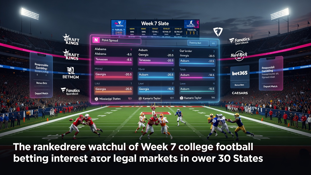 Ranked Matchups Drive Week 7 College Football Betting Interest
