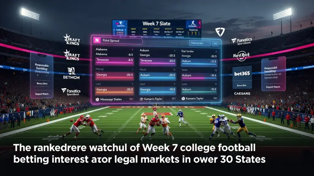 Ranked Matchups Drive Week 7 College Football Betting Interest
